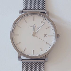 Men's Skagen Slim Holst Steel Mesh Band Watch SKW6284